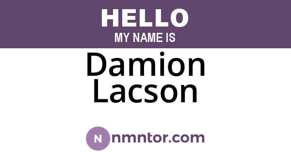 Damion Lacson