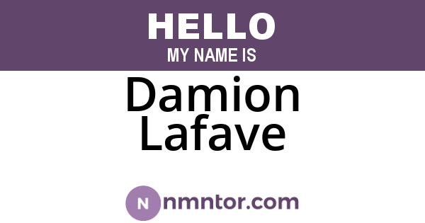 Damion Lafave