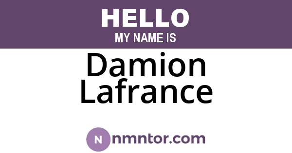 Damion Lafrance
