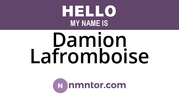 Damion Lafromboise