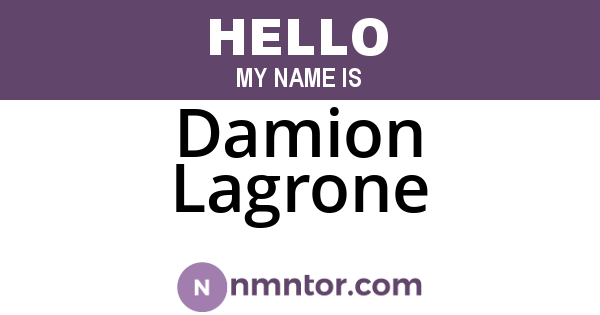 Damion Lagrone