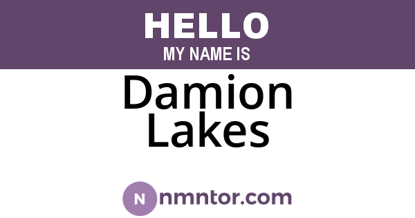 Damion Lakes