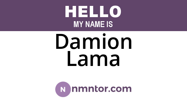 Damion Lama