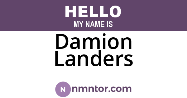 Damion Landers