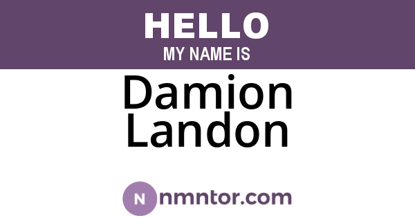 Damion Landon