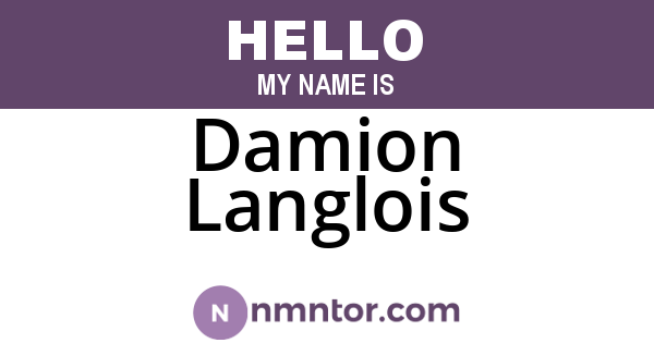 Damion Langlois