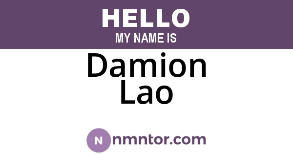 Damion Lao