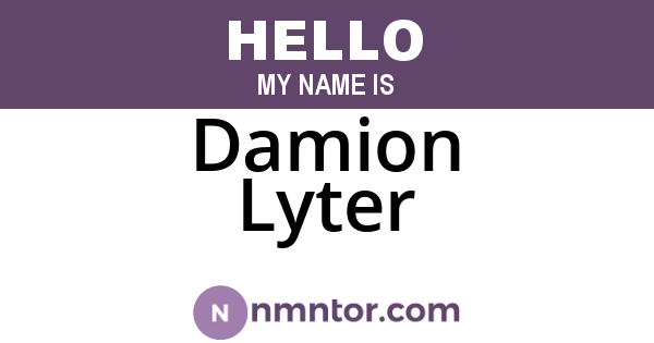 Damion Lyter