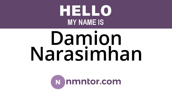 Damion Narasimhan