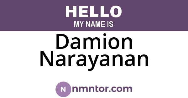 Damion Narayanan
