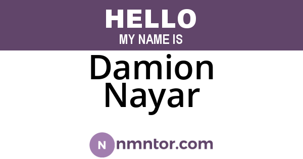 Damion Nayar