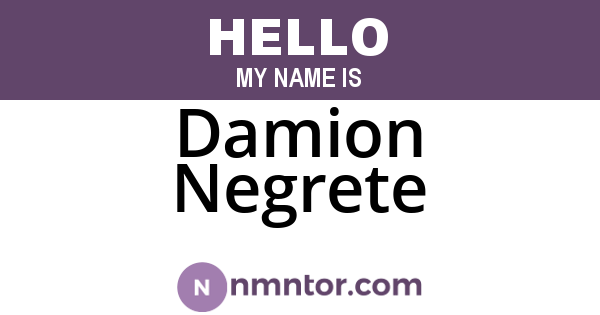 Damion Negrete