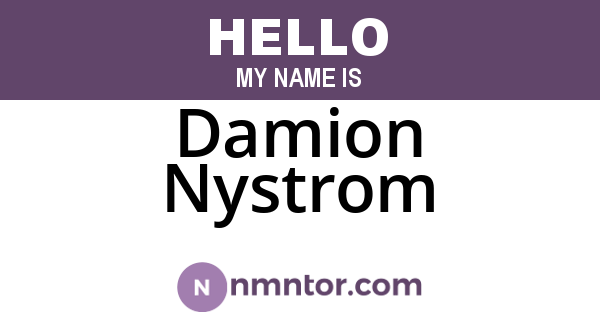 Damion Nystrom