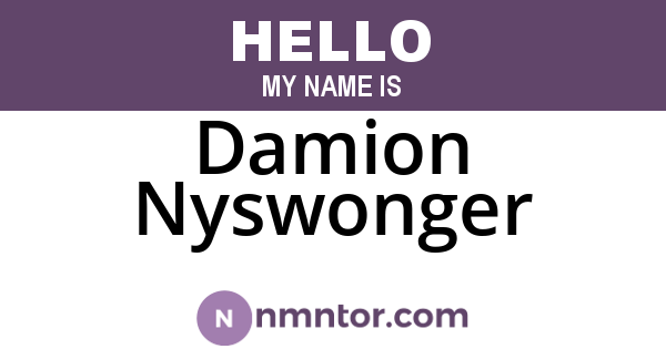 Damion Nyswonger