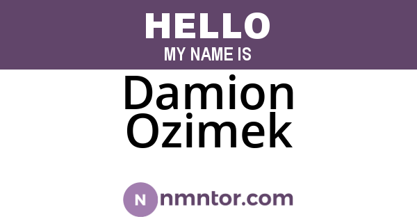 Damion Ozimek