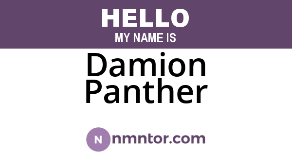 Damion Panther