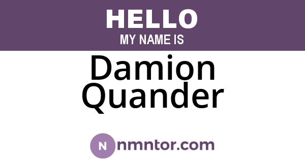 Damion Quander