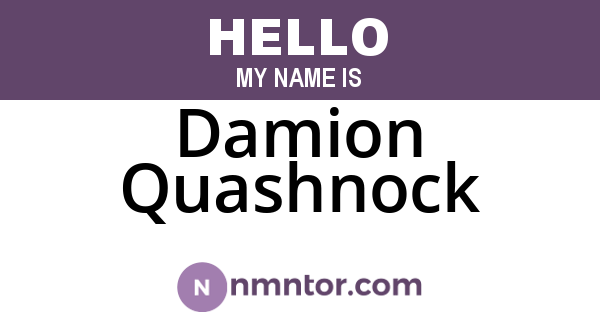 Damion Quashnock