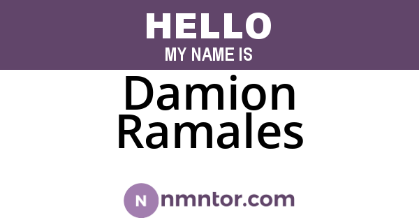 Damion Ramales