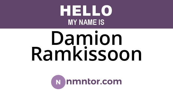 Damion Ramkissoon