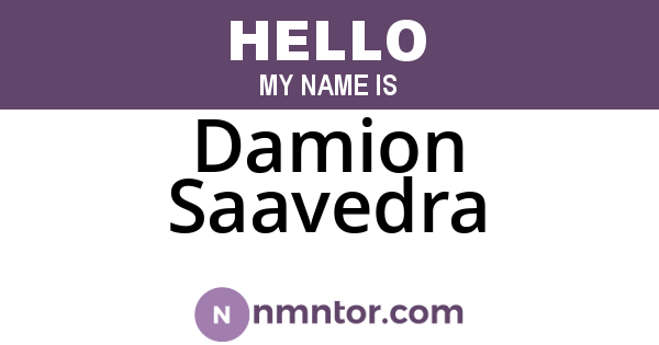 Damion Saavedra