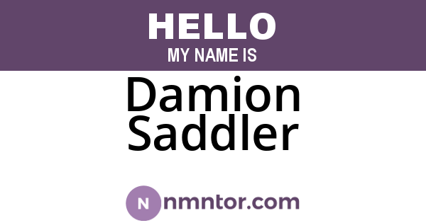 Damion Saddler