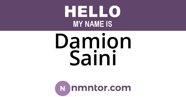 Damion Saini