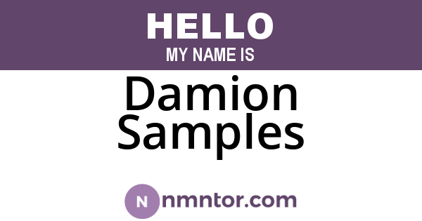 Damion Samples