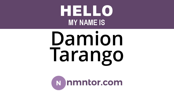 Damion Tarango