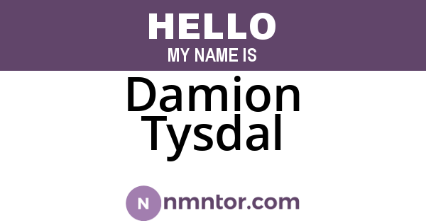 Damion Tysdal