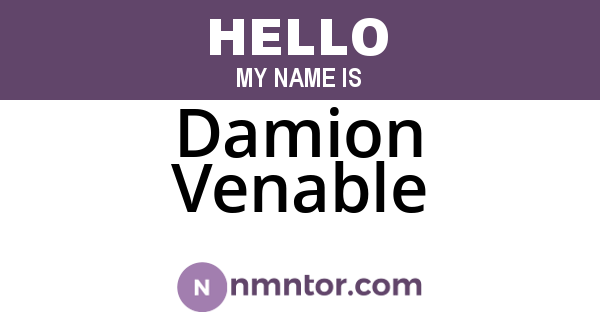 Damion Venable