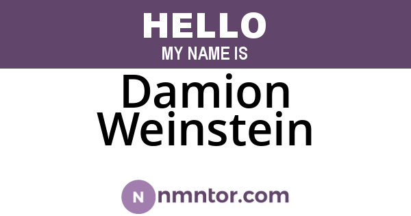 Damion Weinstein