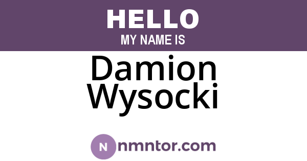 Damion Wysocki