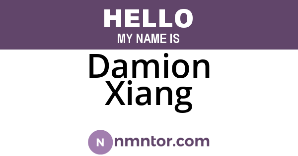 Damion Xiang