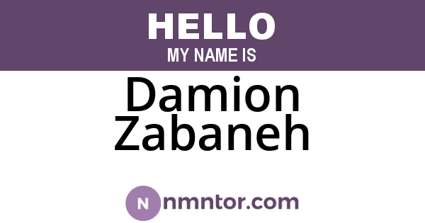 Damion Zabaneh