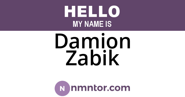 Damion Zabik