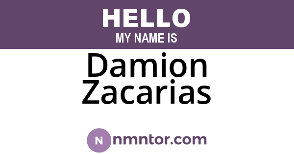 Damion Zacarias