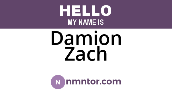 Damion Zach