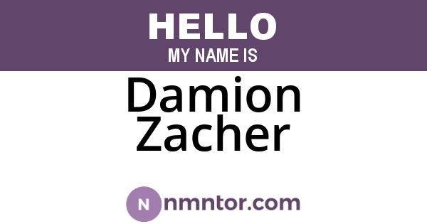 Damion Zacher