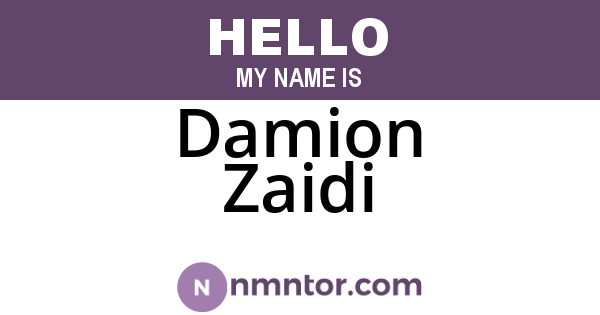 Damion Zaidi