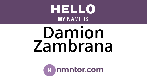 Damion Zambrana