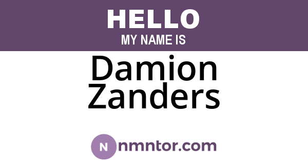 Damion Zanders