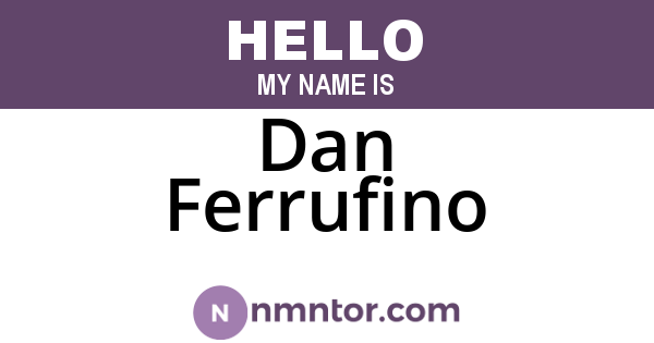Dan Ferrufino