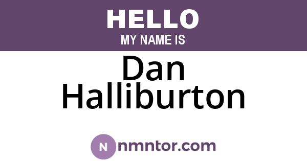 Dan Halliburton