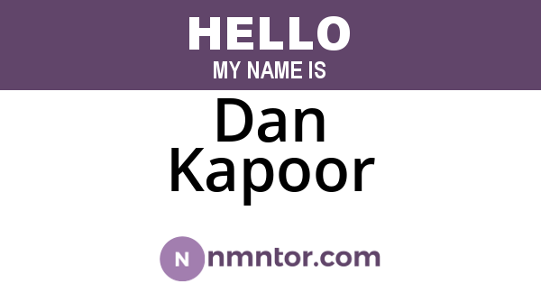 Dan Kapoor