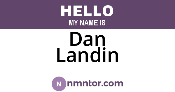 Dan Landin