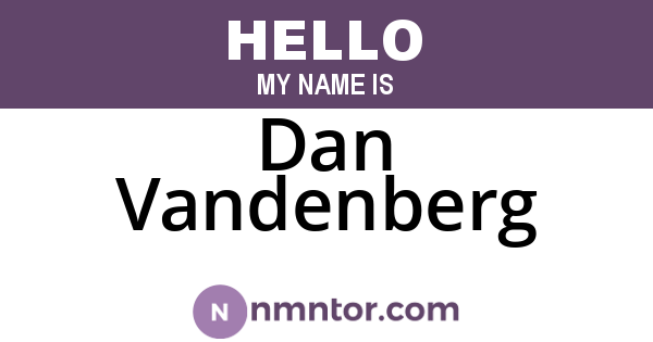 Dan Vandenberg