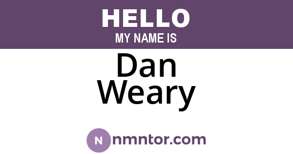 Dan Weary