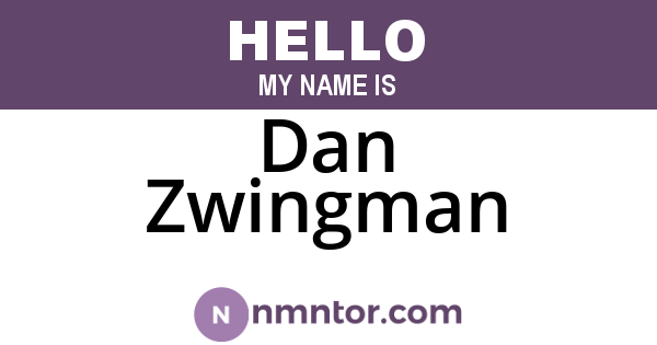 Dan Zwingman