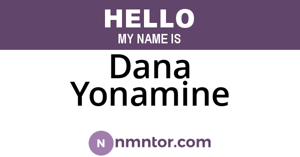 Dana Yonamine
